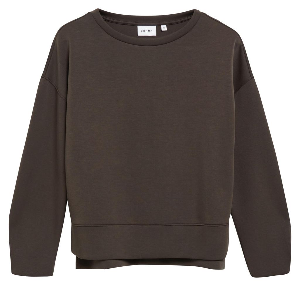Comma Sweatshirt Braun Größe 34 mit Rundhalsausschnitt, Produktbild 