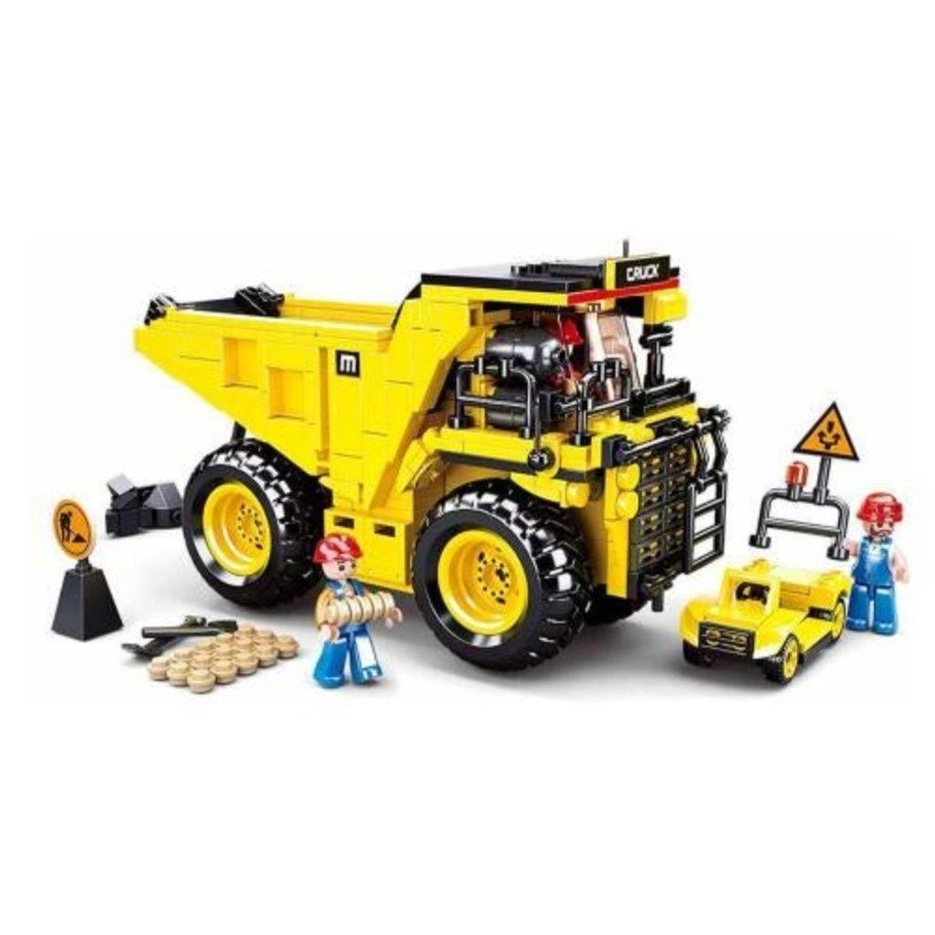 Sluban Town Lastwagen 416 Stücke Gelb Gelb One Size