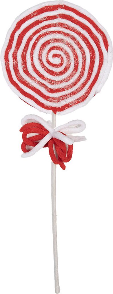 Clayre & Eef Weihnachtsdekoration Lutscher 41 cm Rot Kunststoff