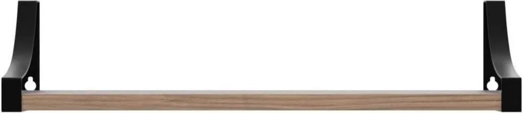 Étagères murales bois massif et métal, design rustique, pack de 3