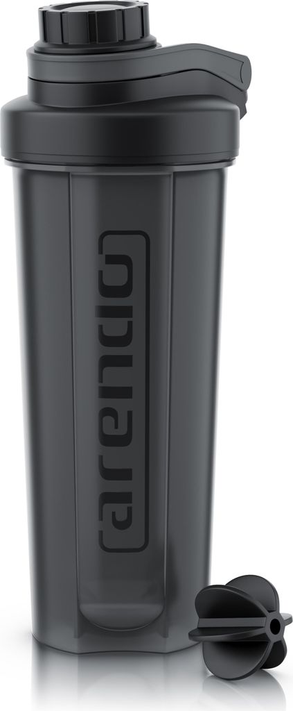Arendo Protein Shaker Eiweißshaker, Proteinshaker, 700 ml, verschließbar, spülmaschinengeeignet, BPA-frei, Shaker inkl. Mixball, Eiweiß Mixbech...