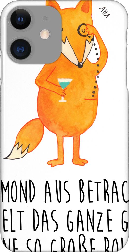 Mr. & Mrs. Panda Iphone 11 Handyhülle Fuchs Lord - Weiß - Geschenk, Spruch Lustig, XR, Hülle, Cover, Weise, Motivation, Neugierig, Schick, Cockt...
