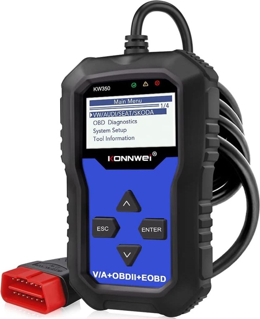 Konnwei KW350 OBDII Autodiagnose für VW, Skoda, Seat, Audi, VAG Unterstützung, OBDII