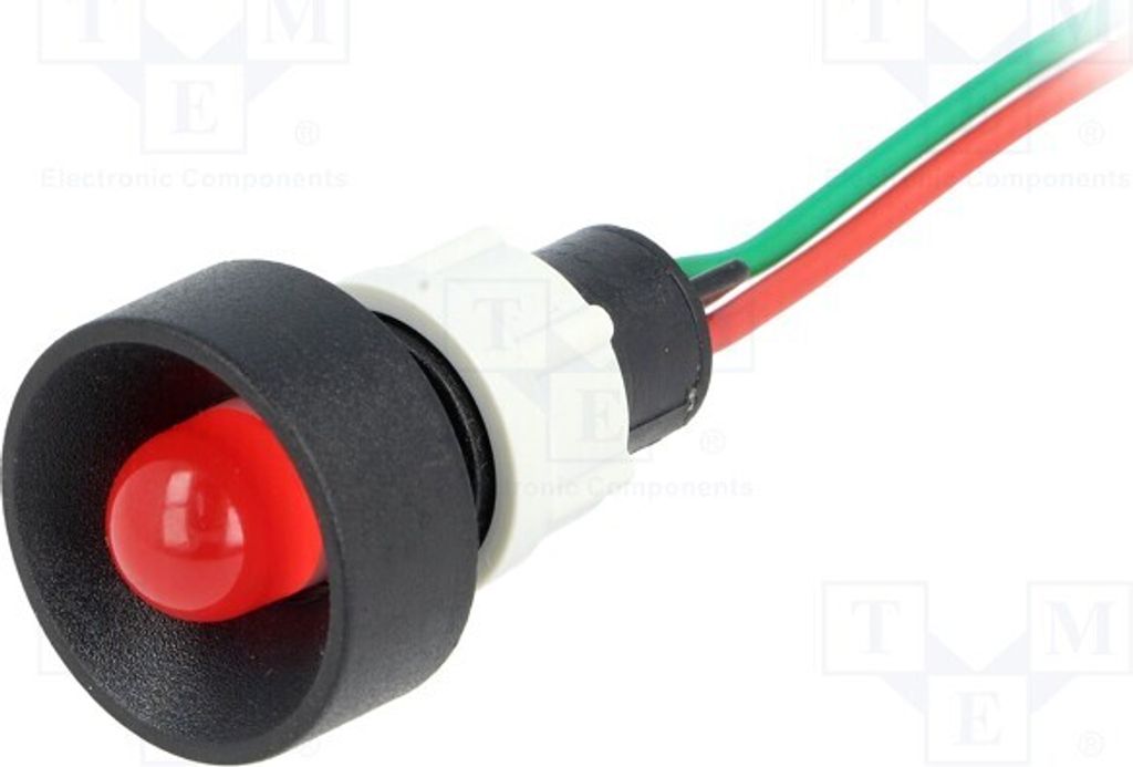 1x Kontrollleuchte: LED Öffng: Ø13mm konkav 24VDC 24VAC IP40 LR-D10-24AC/DC LED-K