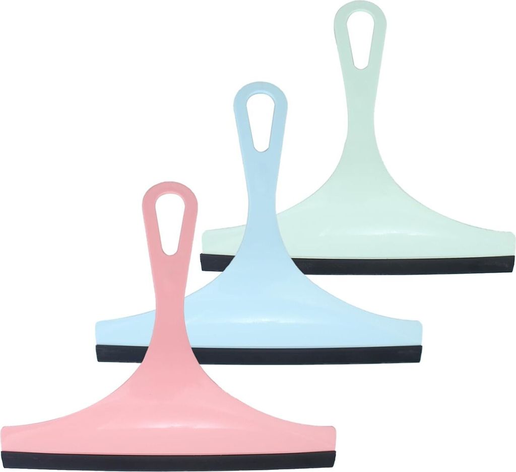 3 Stück Duschkabinenabzieher,Duschabzieher,Duschabzieher Kunststoff,Shower Squeegee,Abzieher Dusche,Duschwischer,Badwischer Fliesenwischer,für Ba...