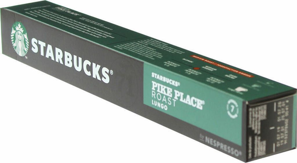 Starbucks Pike Place Roast Kaffee, Lungo, Medium Roast, Röstkaffee, Nespresso kompatibel, Kaffeekapseln, 10 Kapseln