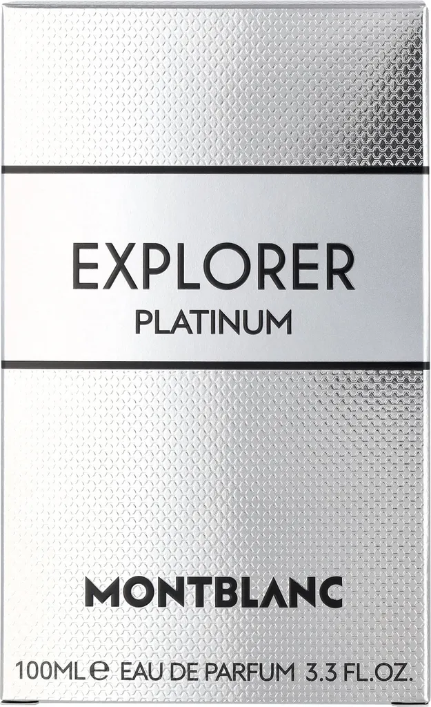 Montblanc Explorer Platinum : Eau de Parfum Intense Boisée Argentée 100ml