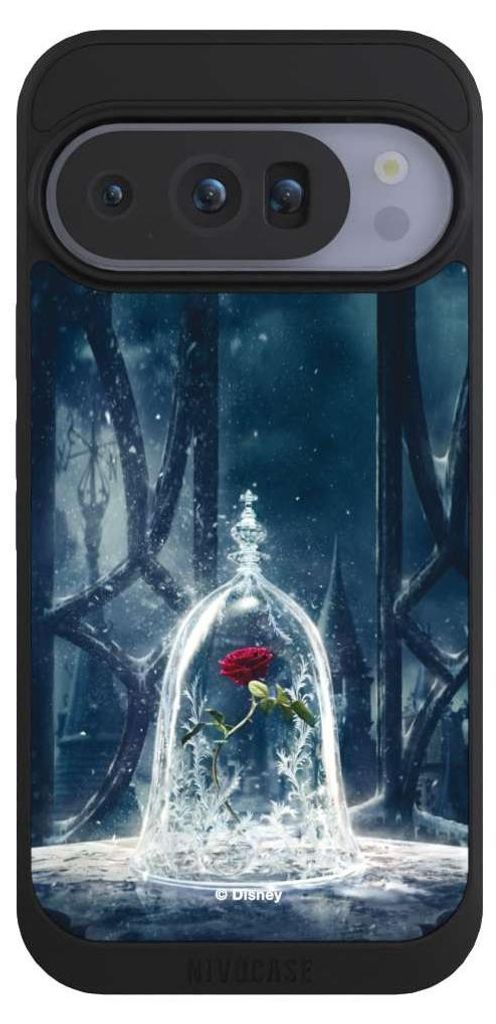 NIVOCASE Handyhülle für Google Pixel 10 Pro Hülle NIVOpure Case Schwarz Die Schöne und das Biest Disney Princess Rose