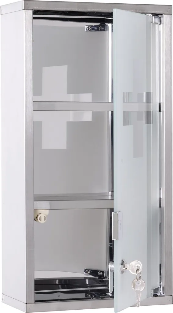 Sécurisez vos Médicaments avec cette Armoire à Pharmacie Inox à Serrure