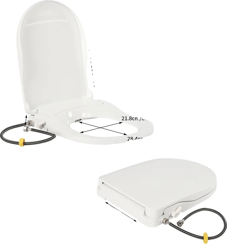 Sedile per bidet, design non elettrico, doppio getto, bianco
