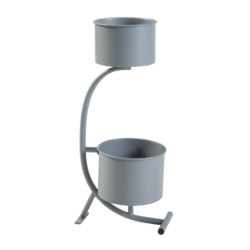 Blumenständer 'Almelo' 63x29x21cm Metall Grau Produktbild 2