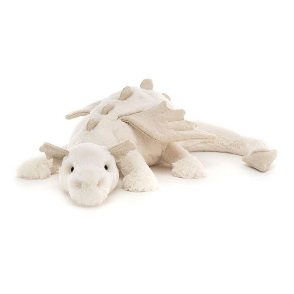 Drachen Kuscheltier 70cm – Plüsch Drache Kissen – Weiß Produktbild 