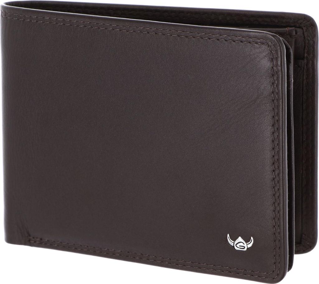 Golden Head Leder Geldbörse Polo RFID Protect Scheintasche 1420 Dunkelbraun