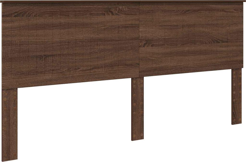 Kopfteil mit Kopfteil Braun Eichen-Optik 200 cm Holzwerkstoff