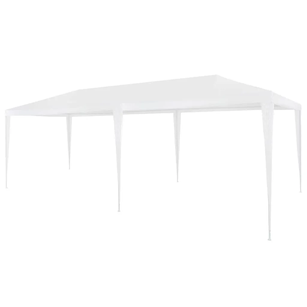 Tente de réception 3x6 m PE blanc pour mariages et grands repas de famille