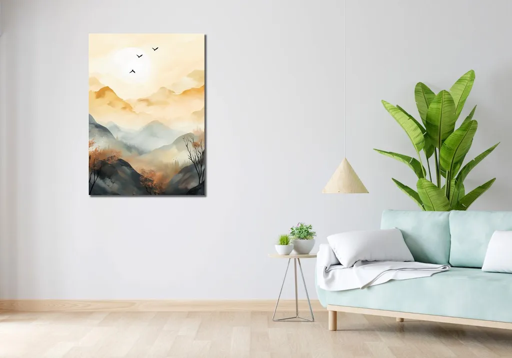 Image 70 x 100 cm Aurore boréale : Décoration murale grand format