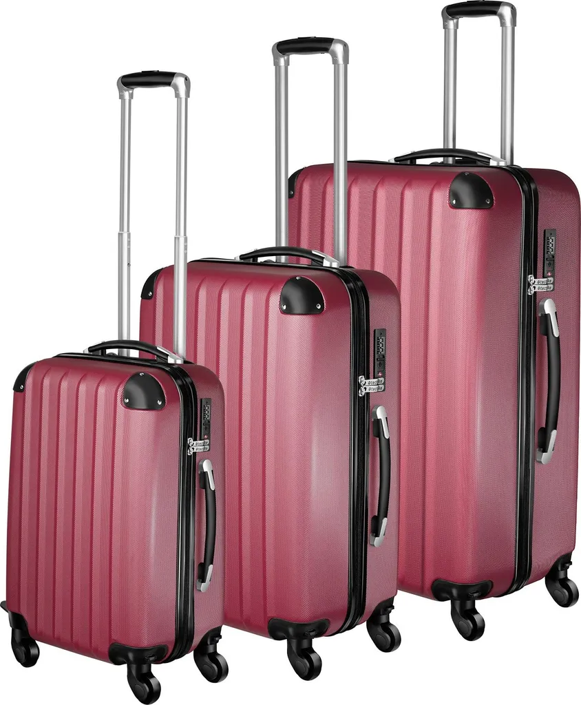 Valises Trolley ABS Rouge : Finis les Bagages Abîmés et les Pertes