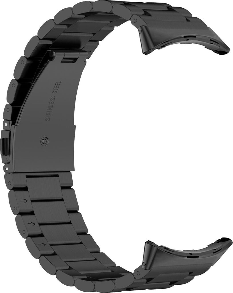 INF Google Pixel Watch 2,3 mm Edelstahlarmband Schwarz