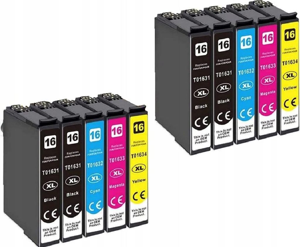 Tintenpatronen für Epson, 10er-Set, Ersatzpatronen, 4x Schwarz, 2x Gelb, 2x Magenta, 2x Cyan