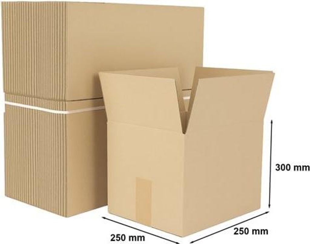Paket – Klappkarton 250 x 250 x 300 mm – 50 Stück