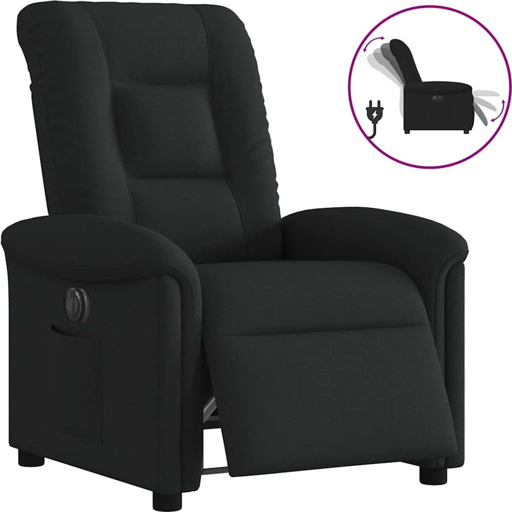Relaxsessel Elektrisch Schwarz Stoff