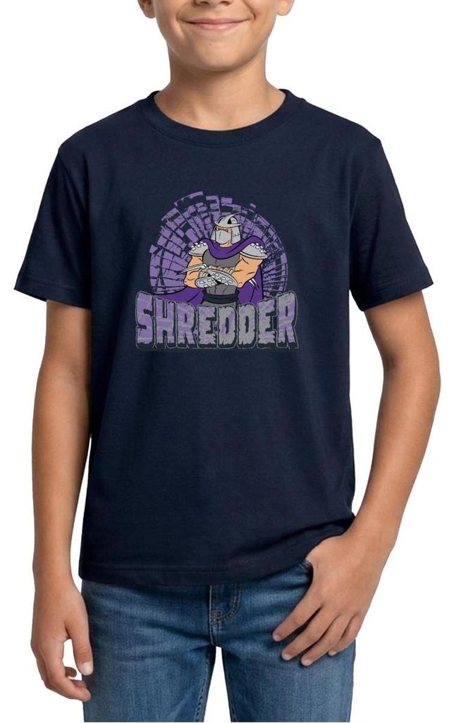 Spreadshirt Teenage Mutant Ninja Turtles Shredder Teenager T-Shirt, 152/164 (12-14 Jahre), Navy
