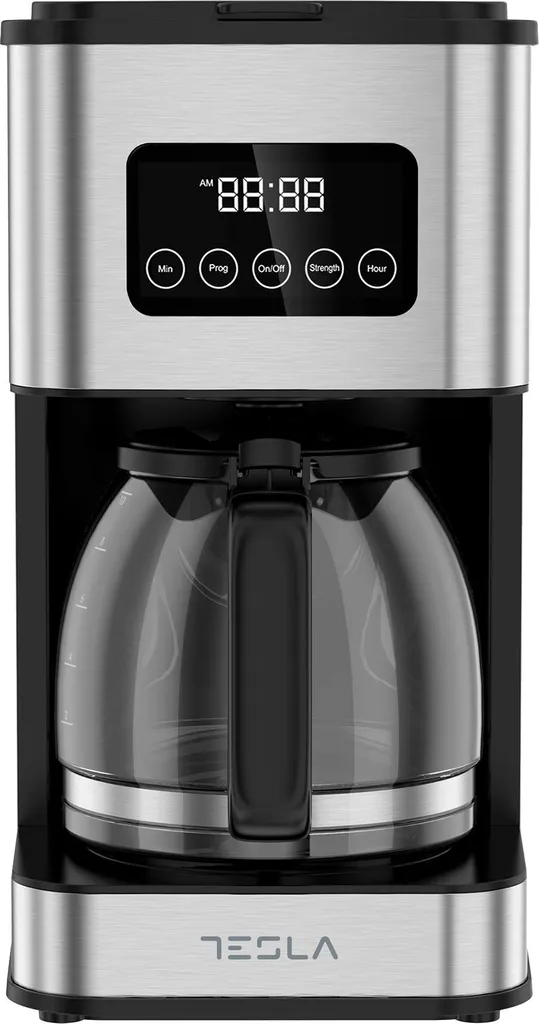 Cafetière filtre programmable Tesla CMF201BX en inox 1.5L 12 tasses