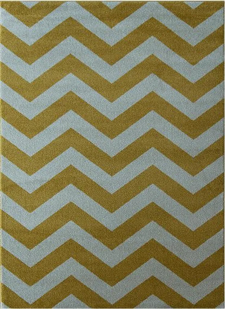 Tapis de Salon Rectangulaire Aspect 1961 Jaune 140x190 pour Déco Moderne