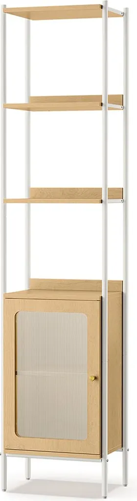 Bibliothèque de salon à 6 niveaux - Rangement modulable pour livres et déco