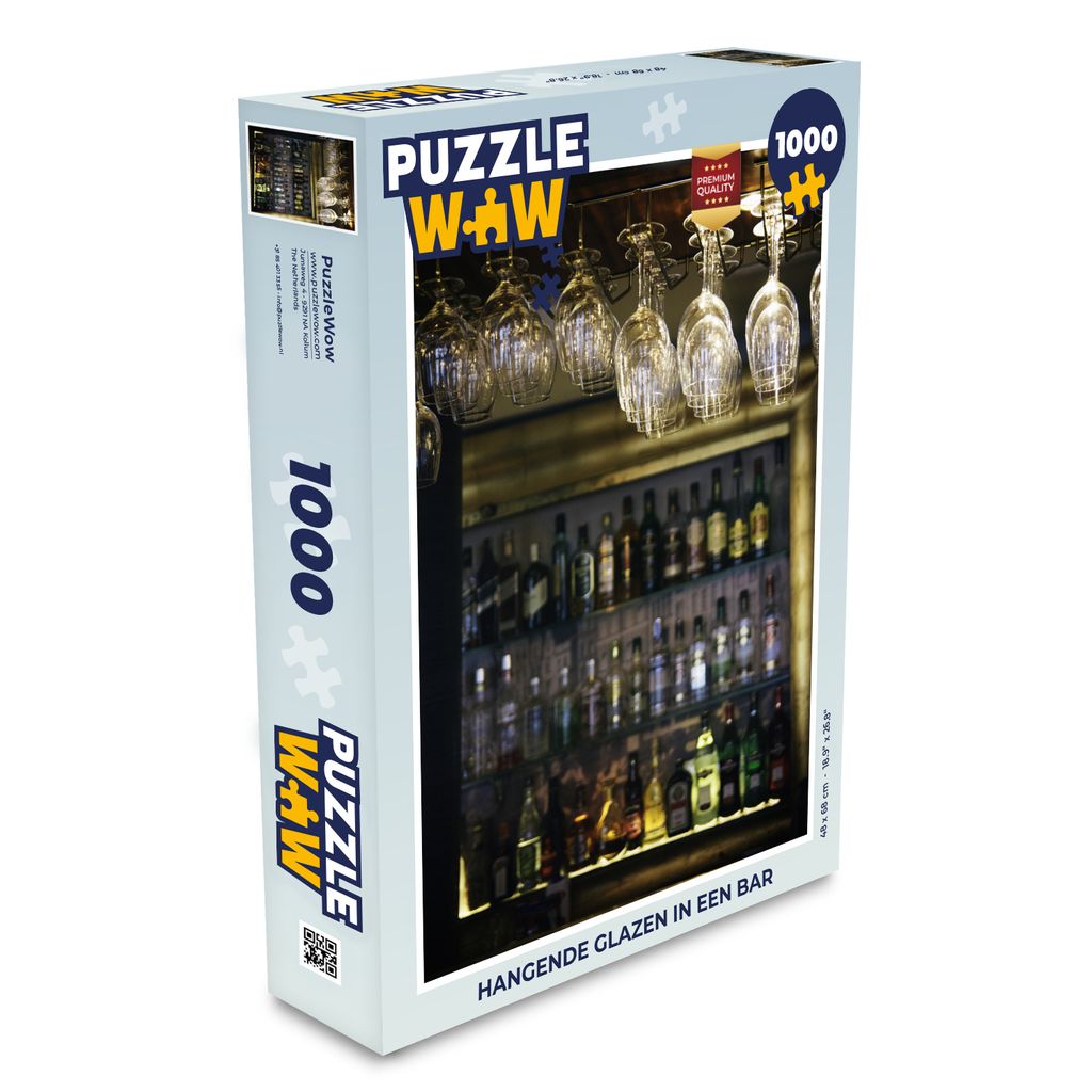 MuchoWow Puzzle 1000 Teile Hängende Gläser in einer Bar - Spielzeug - Alt und Jung - Spiele - Puzzeln