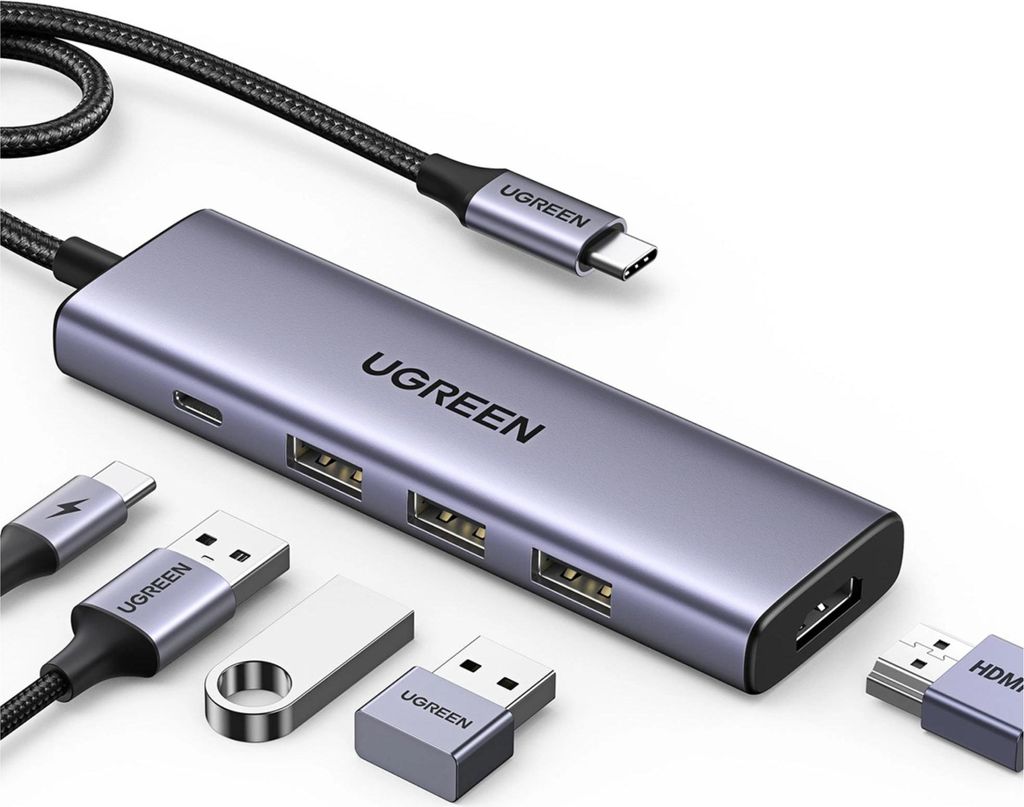 Ugreen 15597, USB Typ-C, HDMI, USB 3.0, USB Typ-C, 5000 Obrázok produktu 