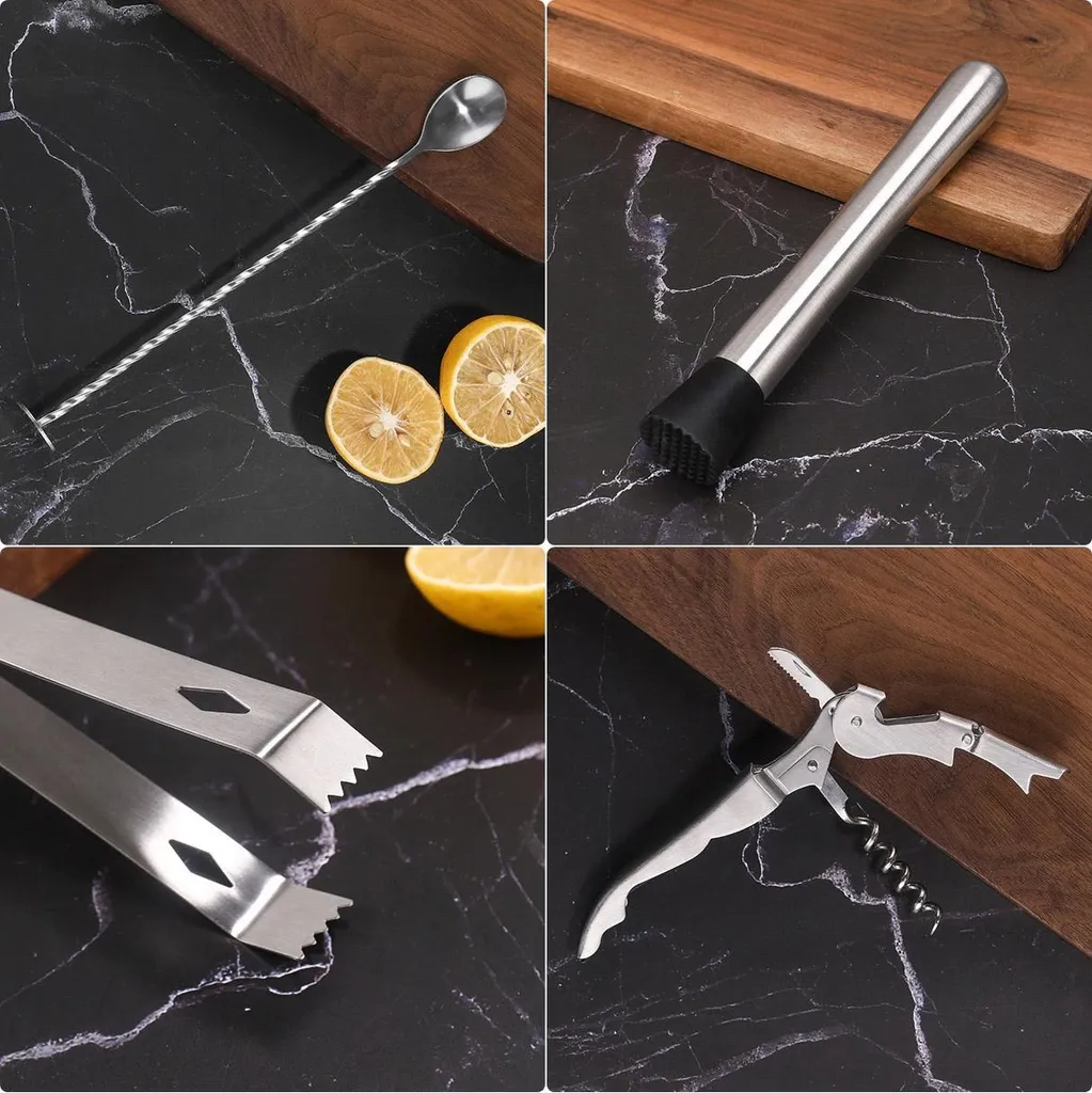 Set Preparazione Cocktail LOGAN 11 Accessori | Robusto e Completo - 11