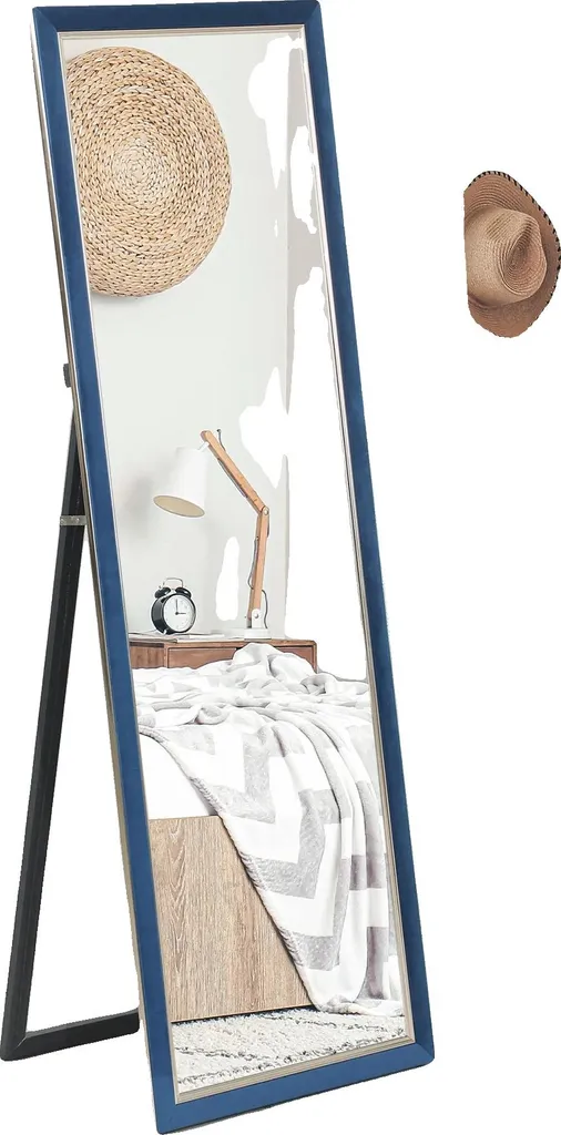 Miroir de pied psyché moderne bleu haute définition pour la chambre