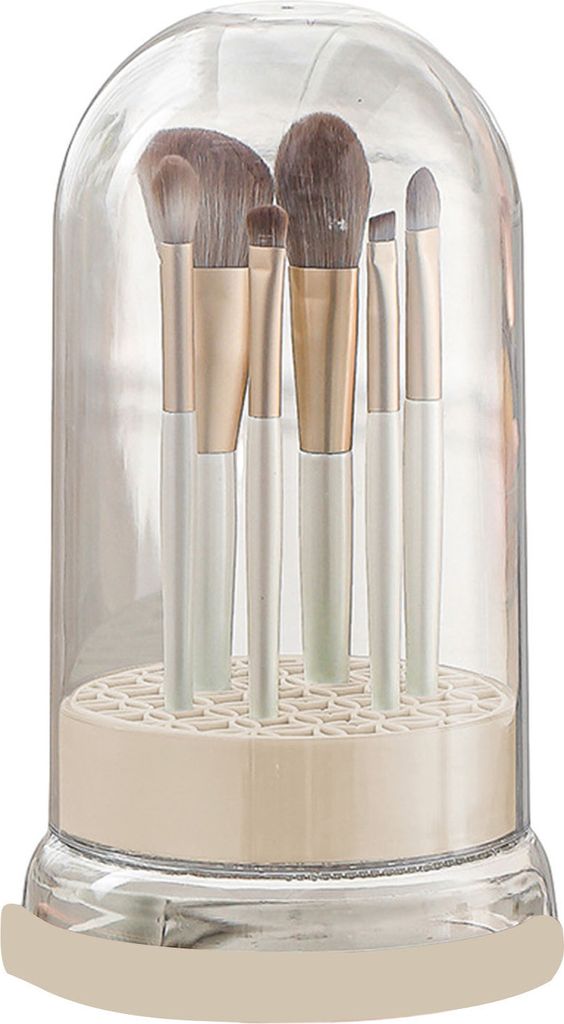 2-in-1-Make-up-Pinsel-Reiniger aus Silikon, Schüssel, Kosmetikpinsel-Reiniger mit Trocknungshalter für Aufbewahrungsständer