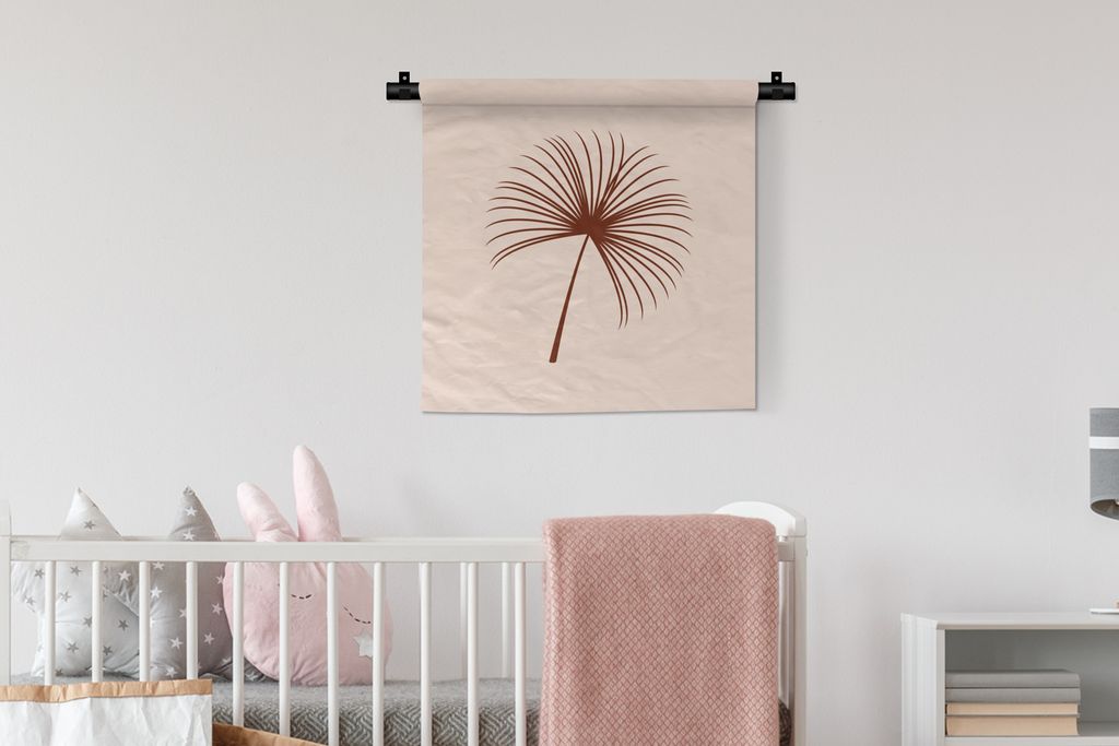 MuchoWow Wandteppich Wandbehang Sommer - Pflanze - Pastell 60x60 cm Tapisserie Dekoration Wandtuch - Dekorationen - Wand Decke
