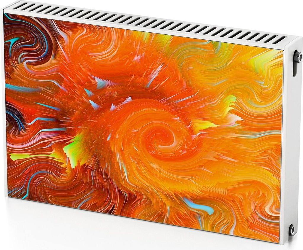 Ausstellungskunst – Magnetische Heizkörperabdeckung – 90x60 cm – Magnet Heizkörperabdeckung – 3D Würfel – Heizkörperverkleidung – M...