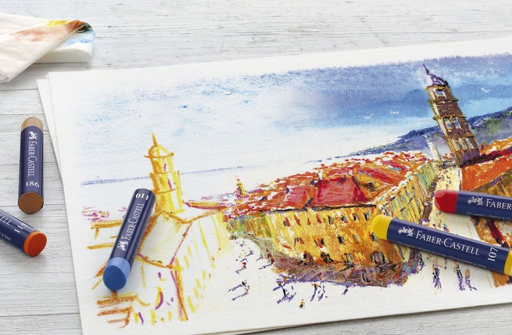 Faber-Castell 127012, Set de pasteleras al óleo "Creative Imagen del producto 