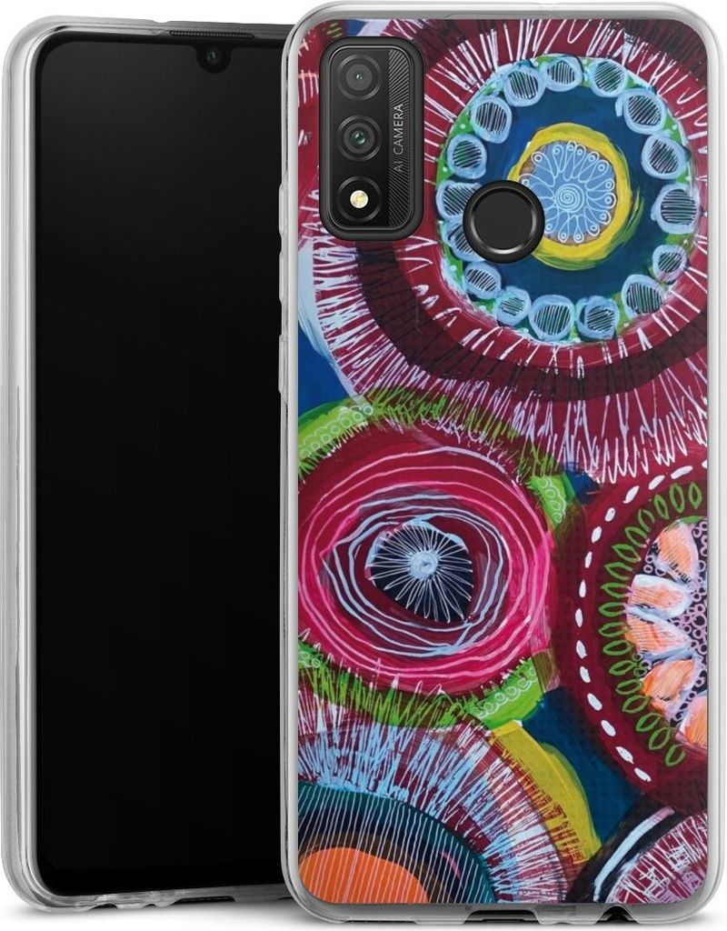 DeinDesign Slim Hülle für Huawei P Smart (2020) Silikon Case Ultra Dünn Handyhülle Farbe Malerei bunt