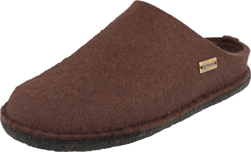 Haflinger Damen Herren Hausschuhe Pantoffeln Filz Flair Soft 311010, Größe:44 EU, Farbe:Braun