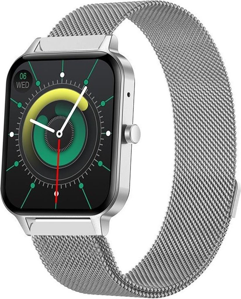 INF MX7 Smartwatch: Bluetooth-Anrufe & Gesundheitsüberwachung Silber