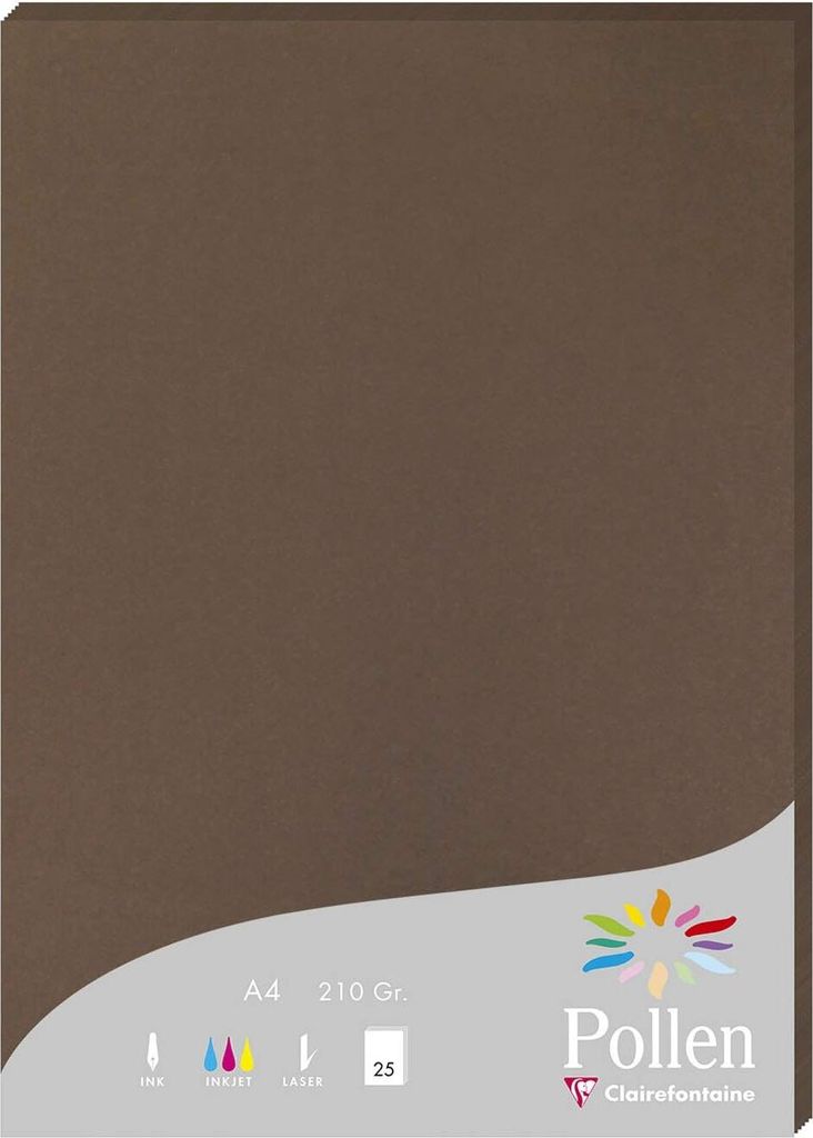 Clairefontaine Papier A4 Pollen 210g braun 25 Bl