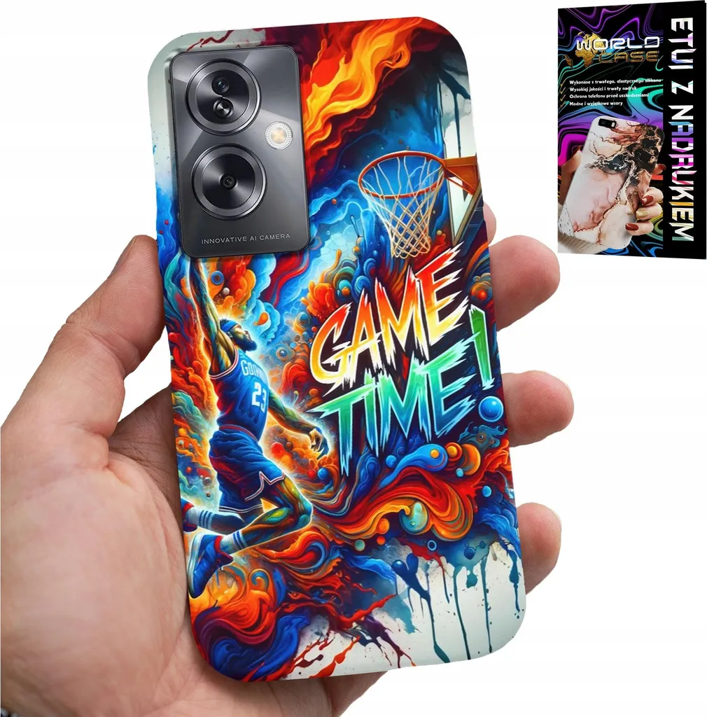 Cover Oppo A79 5G Basket NBA Game Time - Kit Custodia + Pellicola