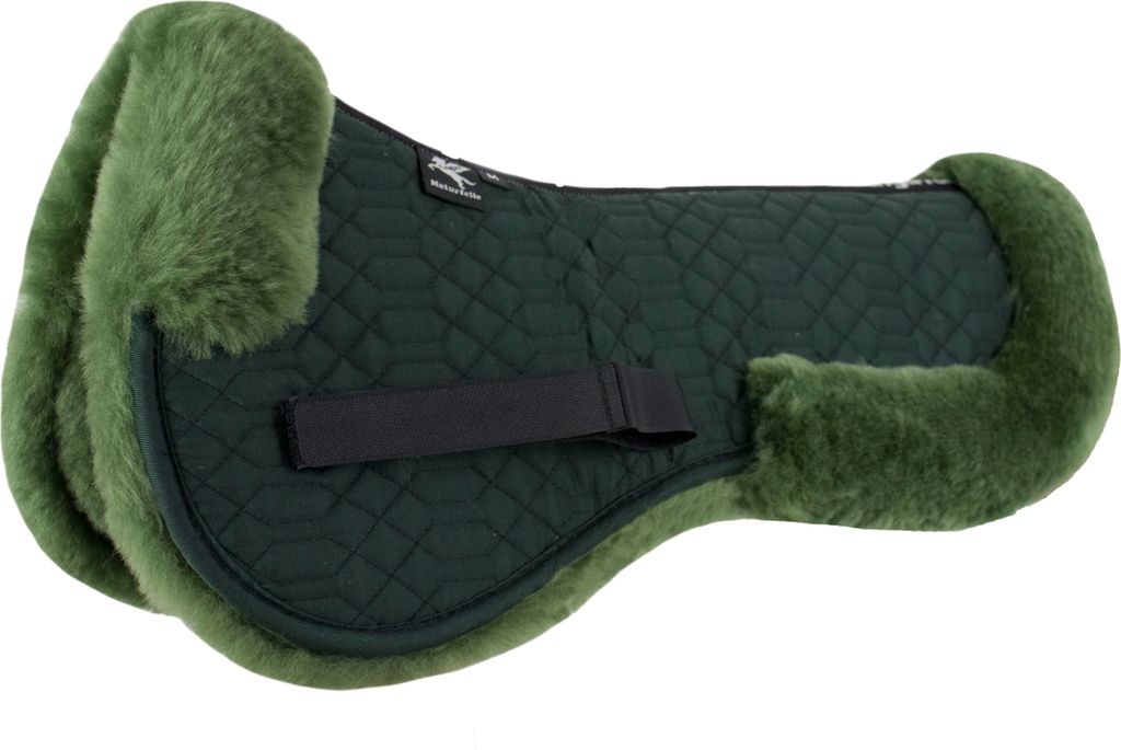 Engel Reitsport Lammfell Sattelkissen (Sakis2) Grün Grün S (14 - 15,5 Inch) 50cm