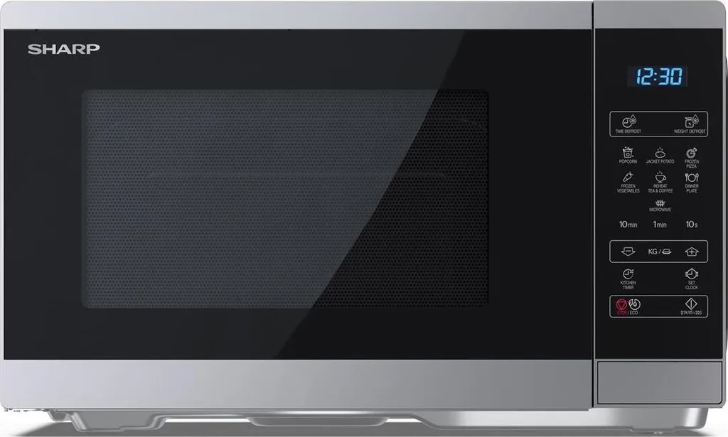 Micro-ondes Pose Libre Sharp 25L Argenté avec Programmes de Cuisson - 5