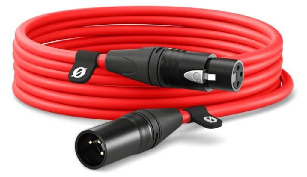 RODE XLR6M-R Câble XLR Blindé 6m - Connecteurs Premium et Gaine Rouge
