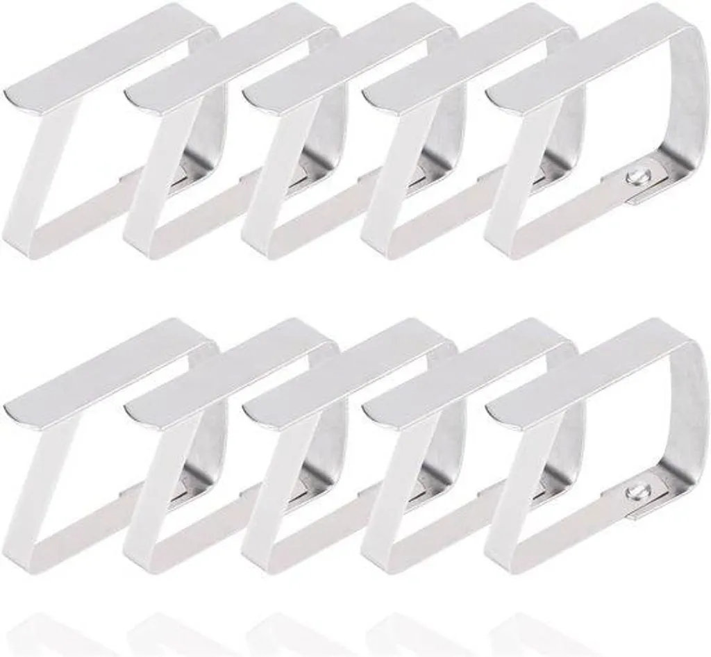 Lot supports de nappe en aluminium pour terrasse pique-nique et réception
