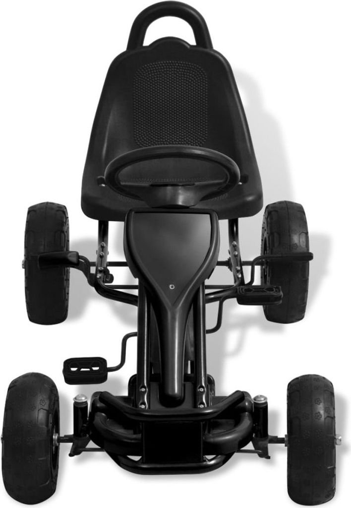 vidaXL Gokart na pedały z oponami pneumatycznymi czarny Zdjęcie produktu 10