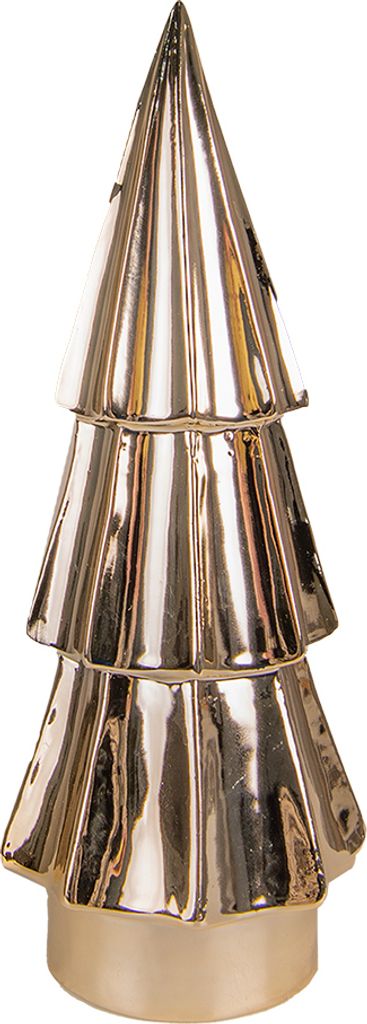 Clayre & Eef Figur Weihnachtsbaum 16 cm Goldfarbig Porzellan