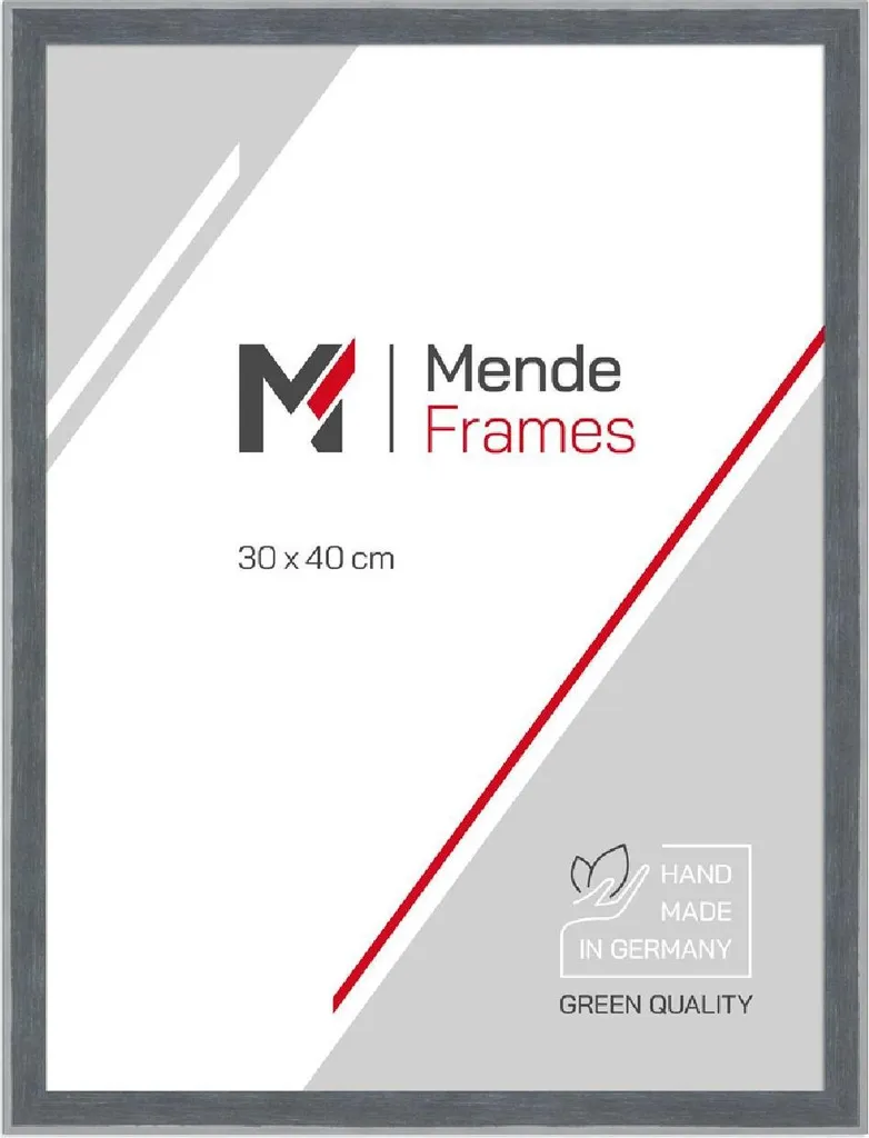 MendeFrames H080 Cornice in legno grigio 20x40 cm con vetro artistico