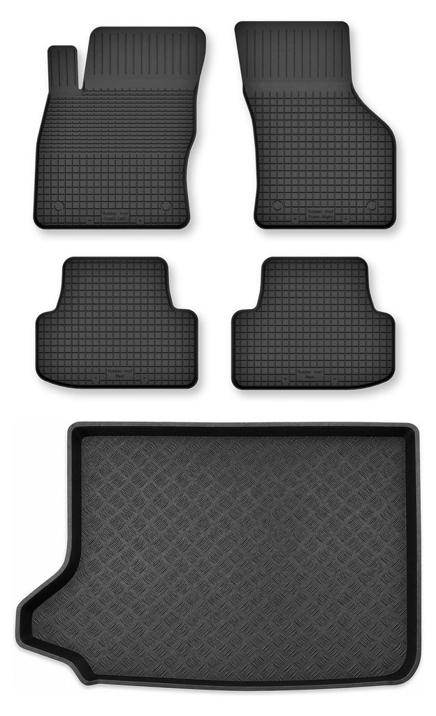 Tapis en caoutchouc + bac de coffre pour Audi Q2 2016- Image du produit 
